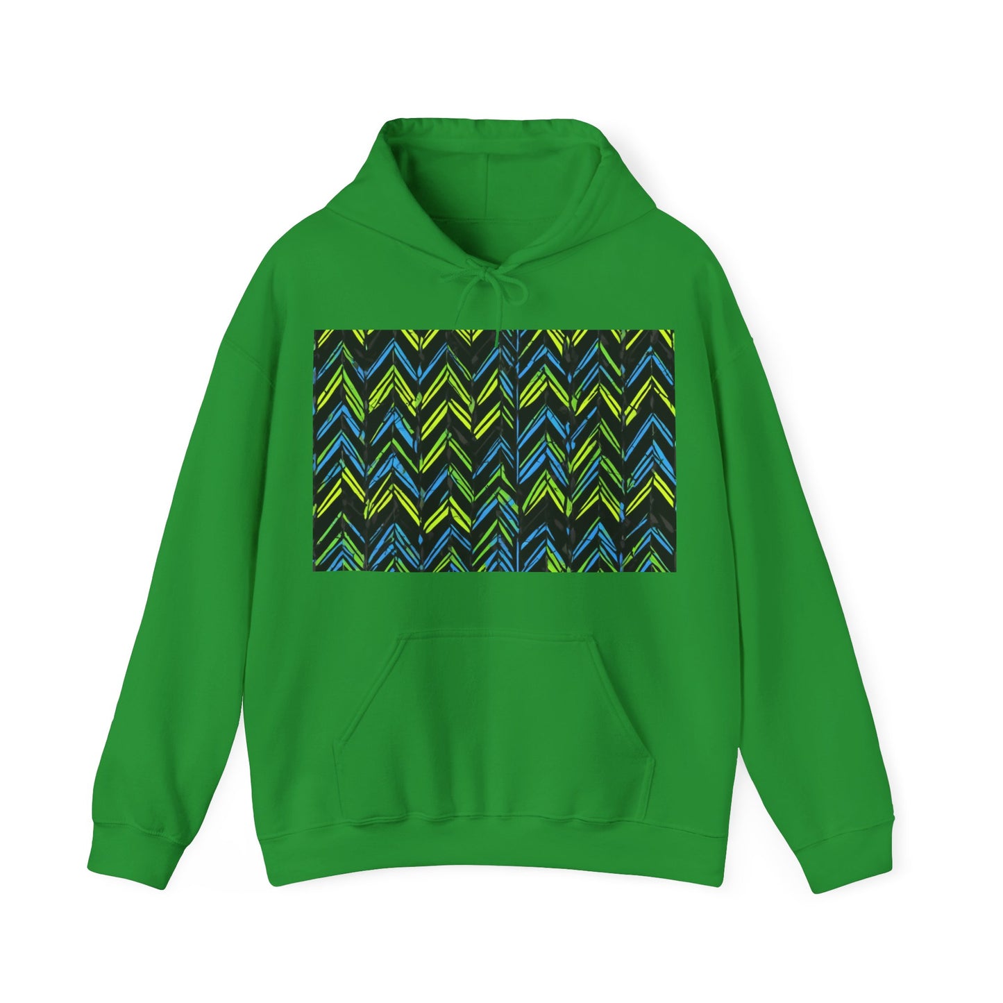 boostlete-mile-by-mile-pattern-chevron-monoline-0051 — Unisex Heavy Blend Hooded Sweatshirt (Gildan)