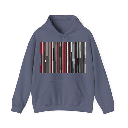 boostlete-am-crew-pattern-barcode-athletic-0911 — Unisex Heavy Blend Hoodie (G18500)