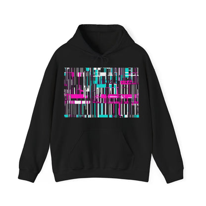 boostlete-am-crew-pattern-barcode-bold-0023 — Unisex Heavy Blend Hooded Sweatshirt (Gildan)