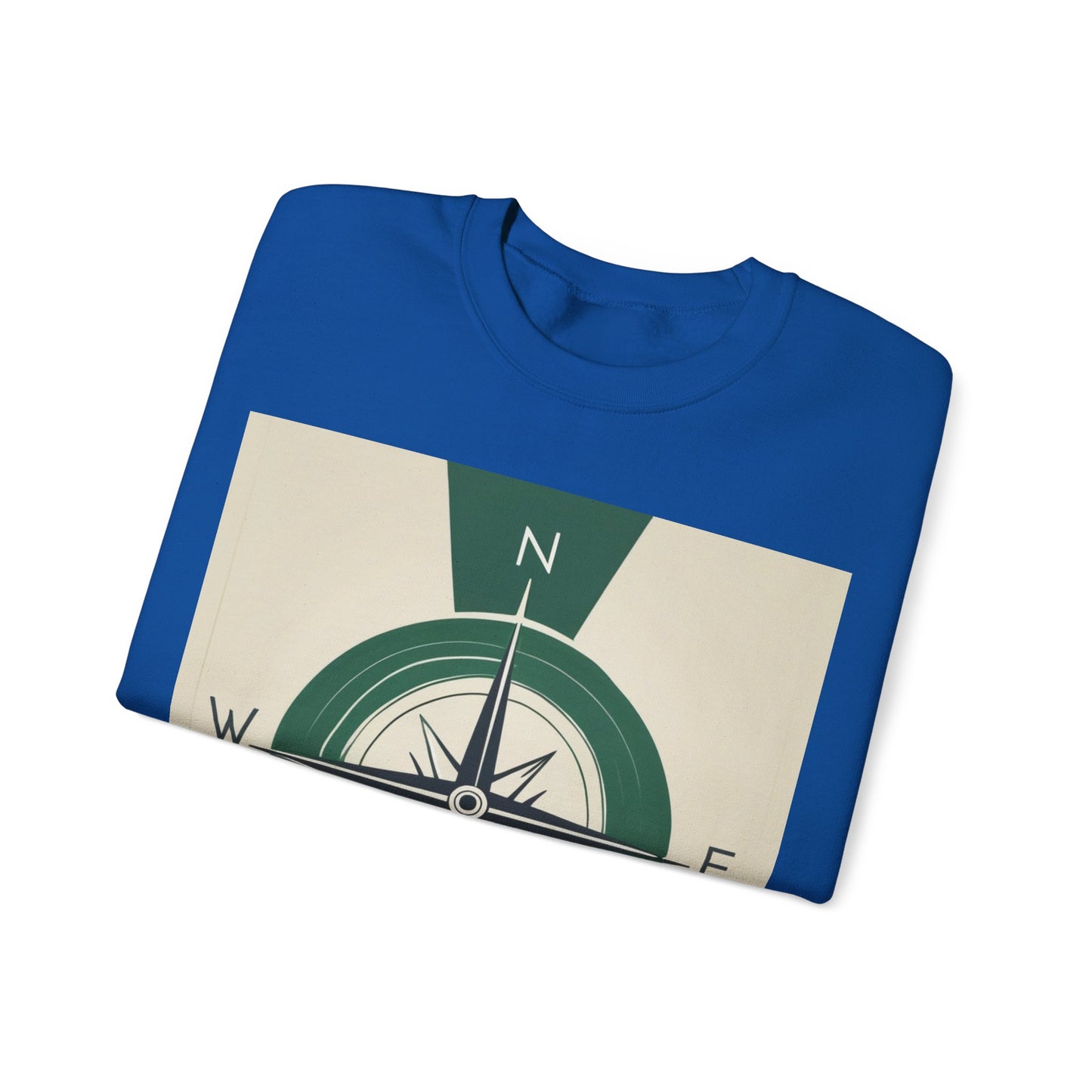 boostlete-iron-intent-icon-compass-soft-blueprint-0614 — Unisex Heavy Blend Crewneck (G18000)
