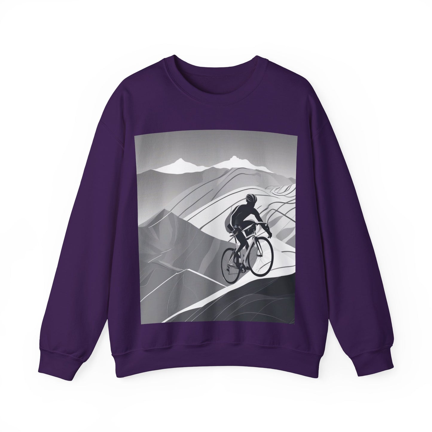 boostlete-recovery-progress-scene-cyclist-motion-vector-0808 — Unisex Heavy Blend Crewneck (G18000)
