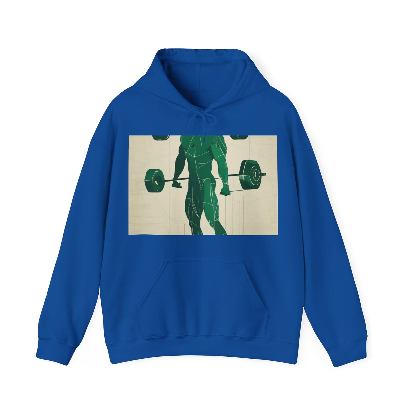 boostlete-boost-mode-scene-deadlift-glitch-blueprint-0044 — Unisex Heavy Blend Hooded Sweatshirt (Gildan)