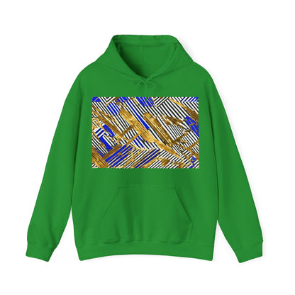 boostlete-boost-mode-pattern-diagonal-monoline-0015 — Unisex Heavy Blend Hooded Sweatshirt (Gildan)