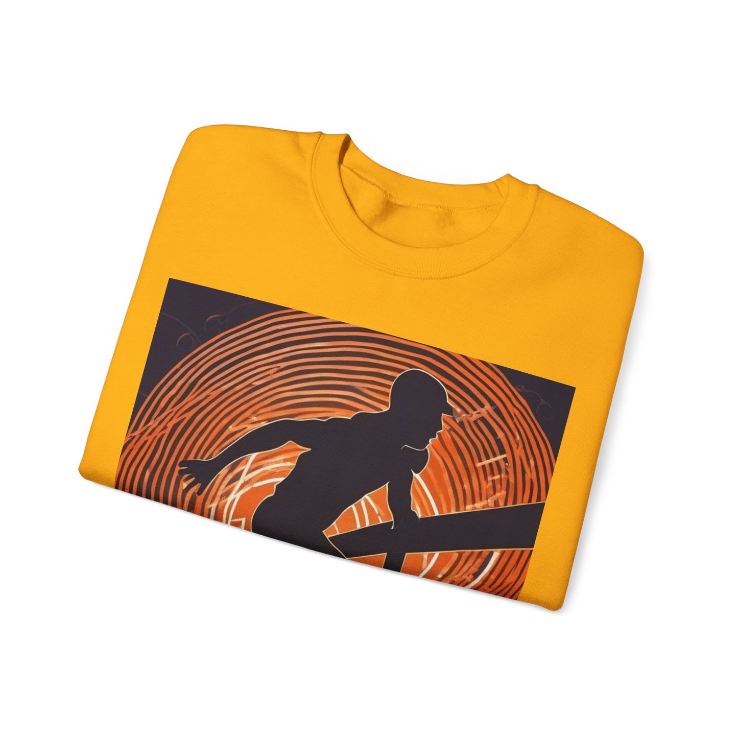 boostlete-iron-intent-scene-hurdler-neon-modern-0264 — Unisex Heavy Blend Crewneck Sweatshirt (Gildan)