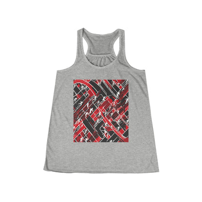 boostlete-pr-season-scene-marathoner-outline-modern-0124 — Women's Flowy Racerback Tank (B+C 8800)