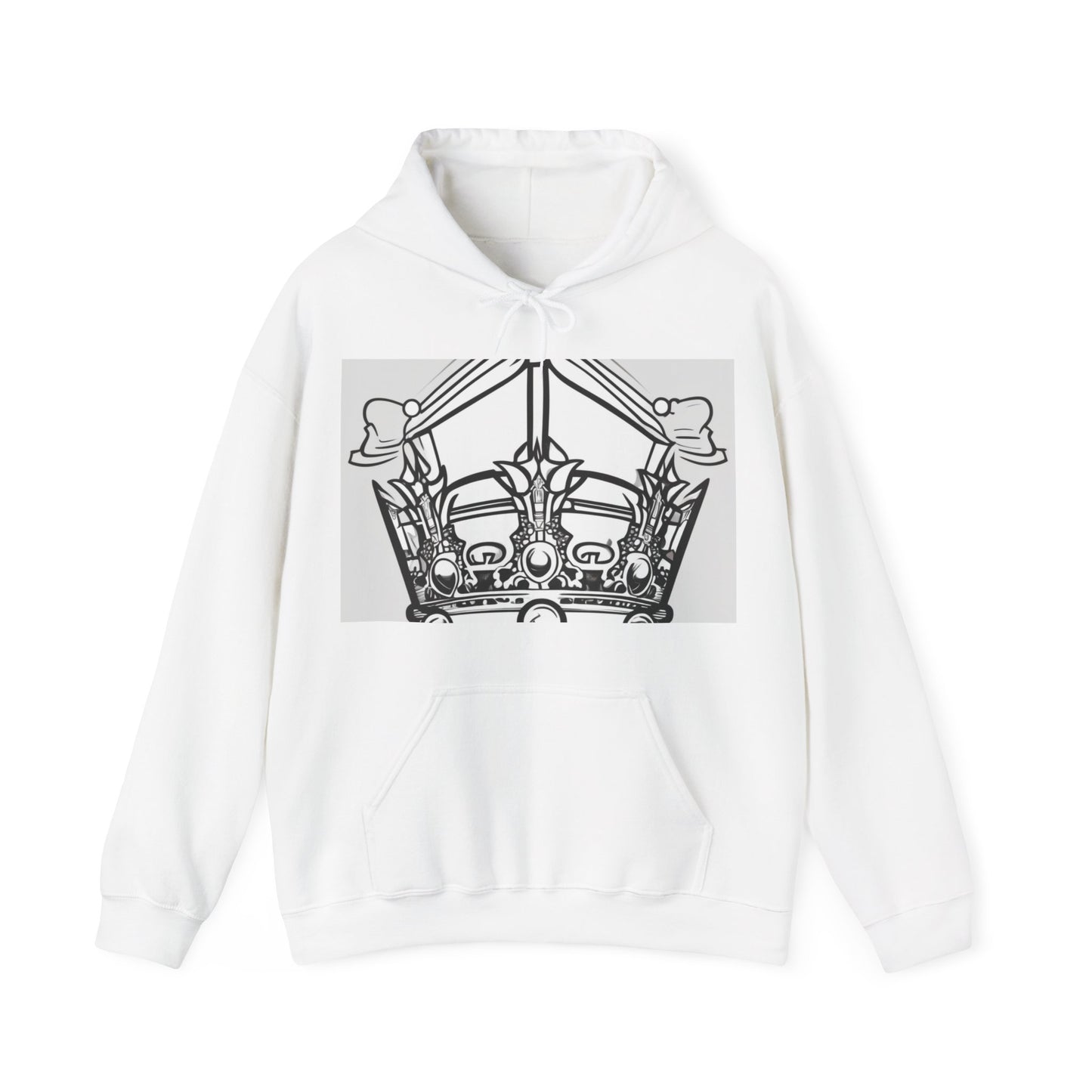 boostlete-quiet-power-icon-crown-outline-badge-0130 — Unisex Heavy Blend Hooded Sweatshirt (Gildan)