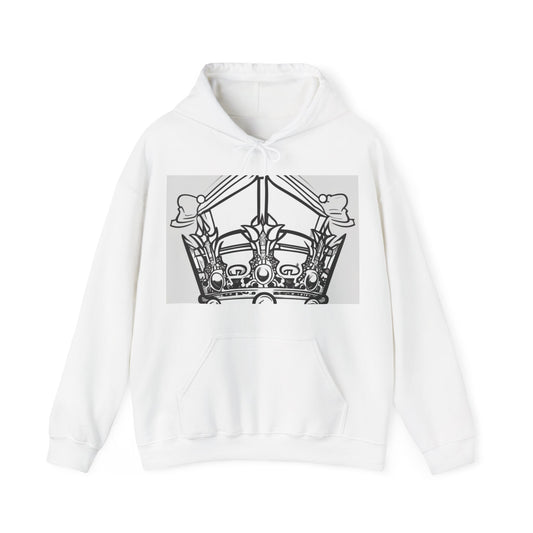 boostlete-quiet-power-icon-crown-outline-badge-0130 — Unisex Heavy Blend Hooded Sweatshirt (Gildan)