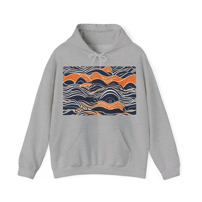 boostlete-iron-intent-type-small-wins-big-waves-outline-over-solid-geometric-0261 — Unisex Heavy Blend Hooded Sweatshirt (Gildan)
