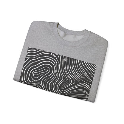 boostlete-field-day-pattern-topographic-badge-0307 — Unisex Heavy Blend Crewneck Sweatshirt (Gildan)