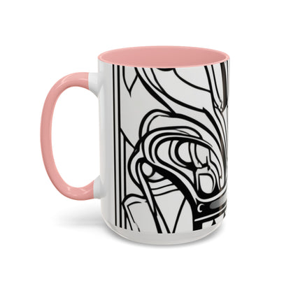 boostlete-boost-mode-icon-crown-offset-line-art-0190 — Accent Mug 11oz/15oz