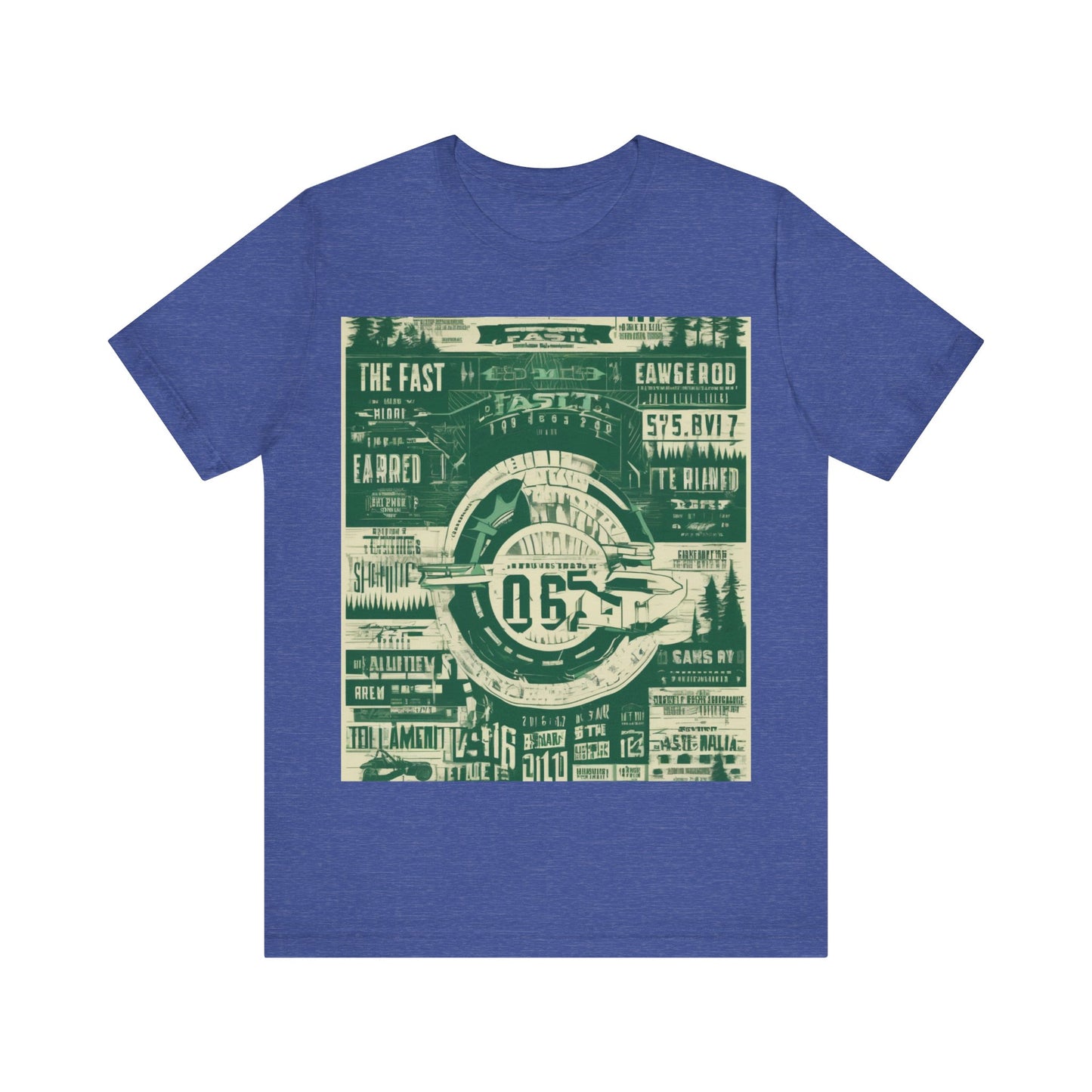 boostlete-mile-by-mile-type-fast-is-earned-big-blueprint-0041 — Unisex Jersey Short Sleeve (B+C 3001)