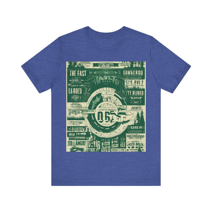 boostlete-mile-by-mile-type-fast-is-earned-big-blueprint-0041 — Unisex Jersey Short Sleeve (B+C 3001)