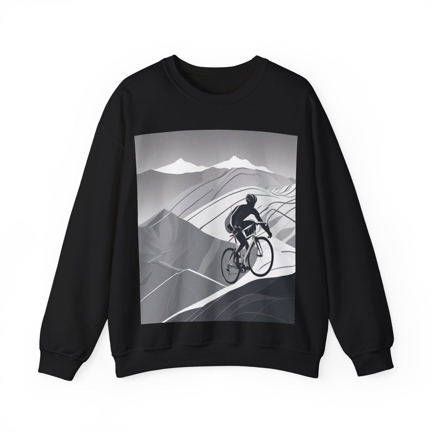boostlete-recovery-progress-scene-cyclist-motion-vector-0808 — Unisex Heavy Blend Crewneck (G18000)
