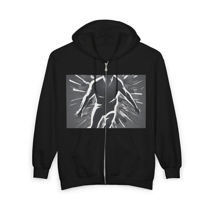 boostlete-iron-intent-scene-sprinter-soft-athletic-0108 — Unisex Heavy Blend Full-Zip Hooded Sweatshirt