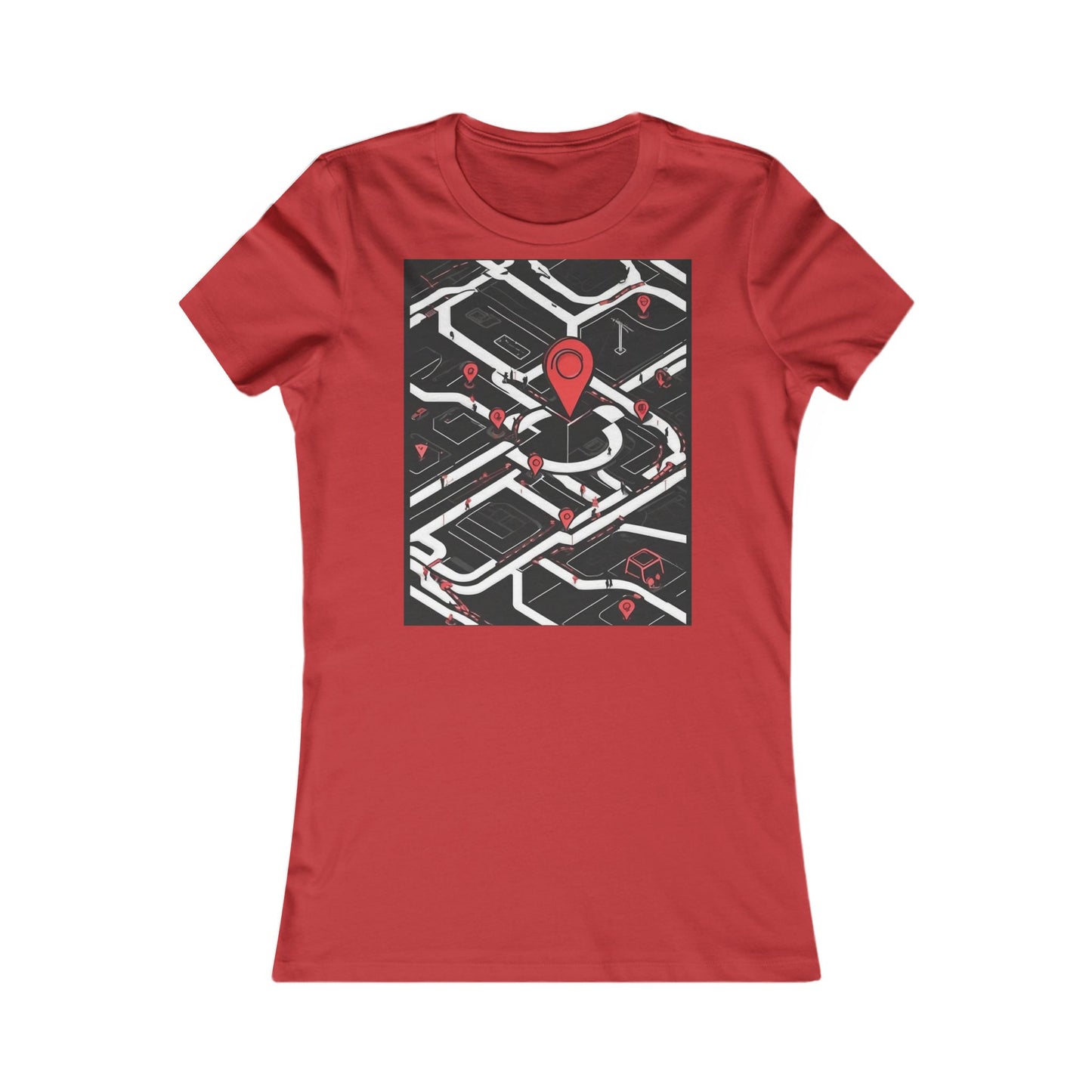 boostlete-am-crew-icon-map-matte-isometric-0094 — Women's Favorite Tee (B+C 6004)