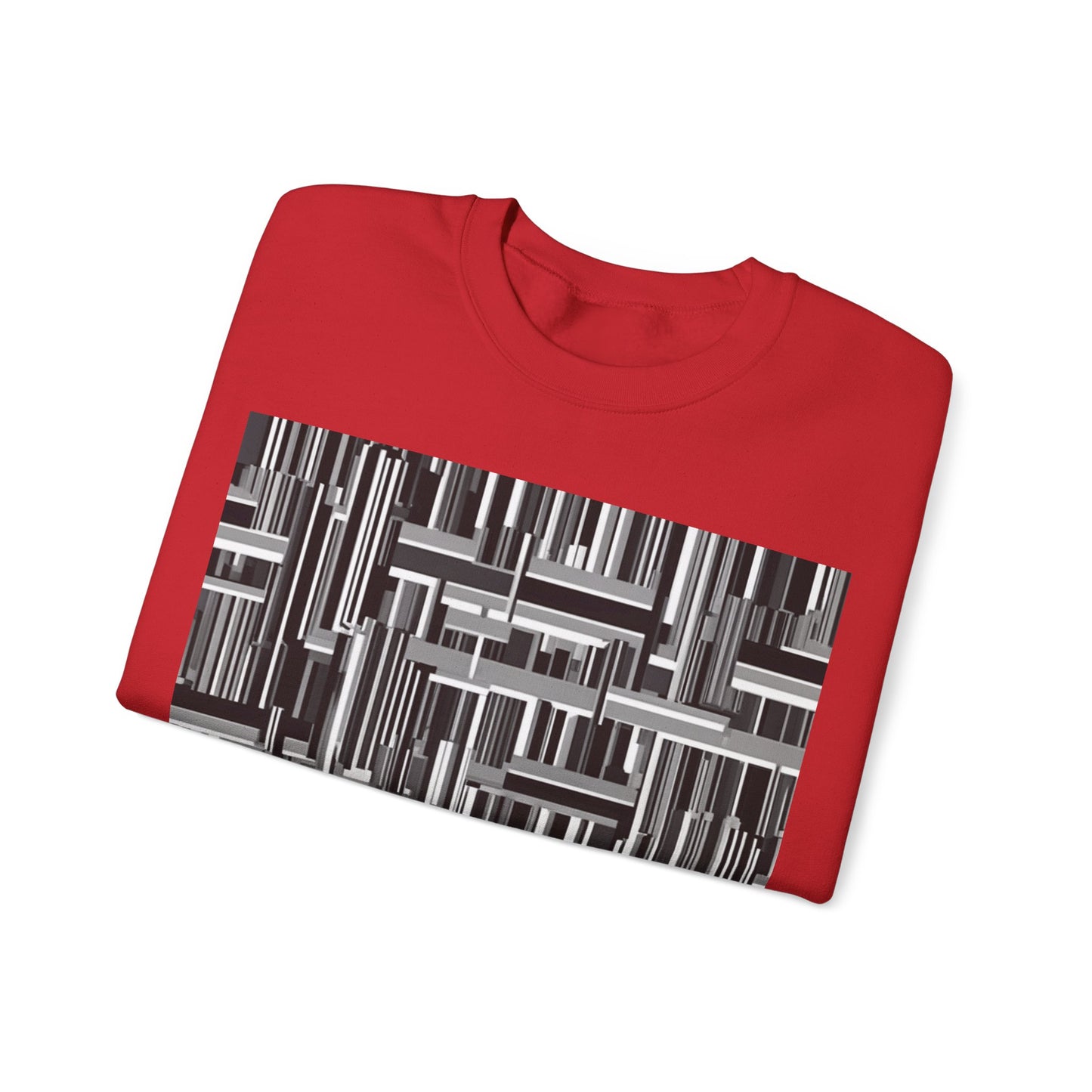 boostlete-recovery-progress-pattern-barcode-isometric-1023 — Unisex Heavy Blend Crewneck (G18000)