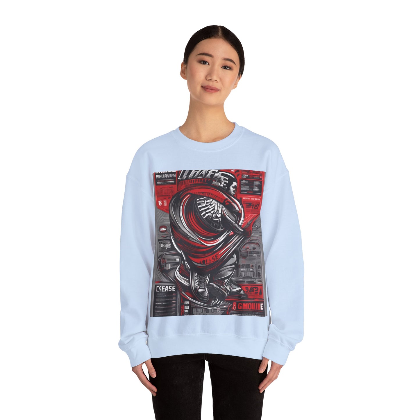 boostlete-field-day-type-chase-capacity-big-monoline-0813 — Unisex Heavy Blend Crewneck (G18000)