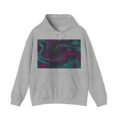 boostlete-am-crew-pattern-topographic-monoline-0075 — Unisex Heavy Blend Hooded Sweatshirt (Gildan)