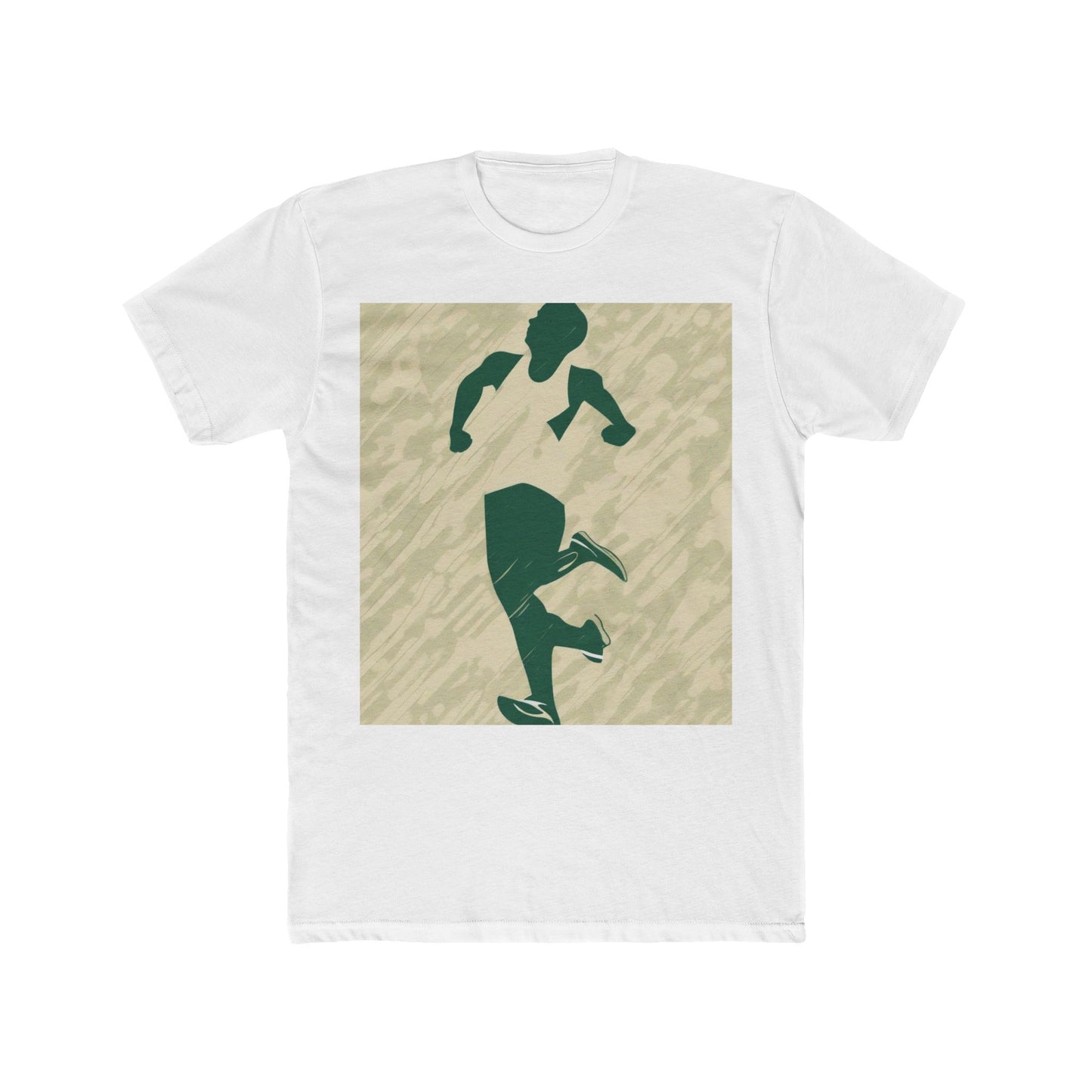 boostlete-am-crew-icon-runner-grainy-blueprint-0134 — Unisex Cotton Crew Tee (NL 3600)