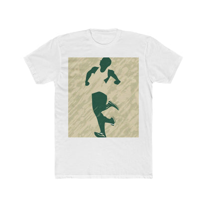 boostlete-am-crew-icon-runner-grainy-blueprint-0134 — Unisex Cotton Crew Tee (NL 3600)