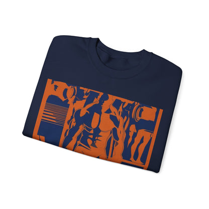 boostlete-rise-grind-scene-deadlift-3d-paper-0812 — Unisex Heavy Blend Crewneck (G18000)