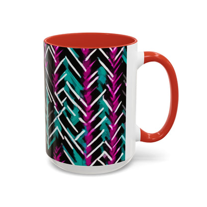 boostlete-recovery-progress-pattern-chevron-retro-0243 — Accent Mug 11/15oz