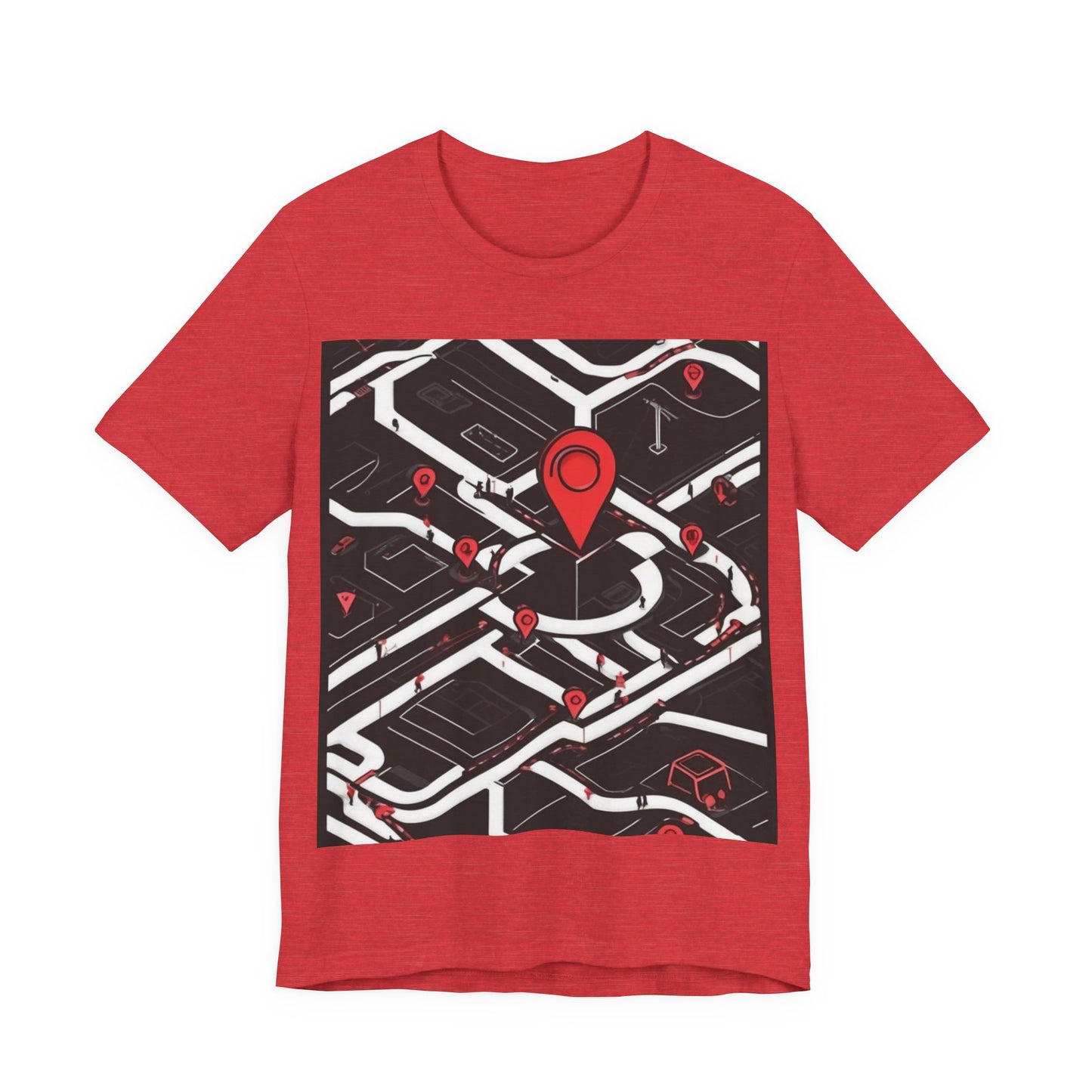 boostlete-am-crew-icon-map-matte-isometric-0094 — Unisex Jersey Short Sleeve (B+C 3001)