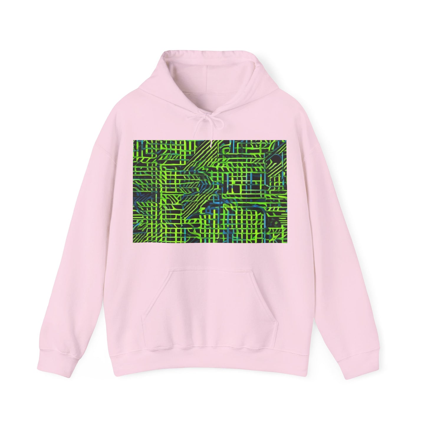 boostlete-quiet-power-pattern-stair-steps-industrial-0751 — Unisex Heavy Blend Hoodie (G18500)