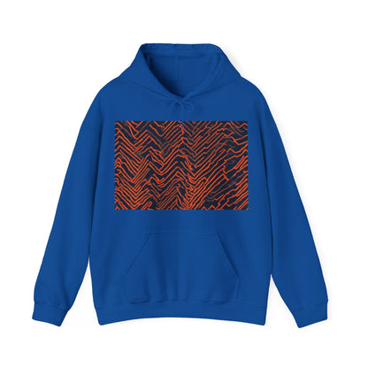 boostlete-field-day-pattern-ekg-modern-0087 — Unisex Heavy Blend Hooded Sweatshirt (Gildan)