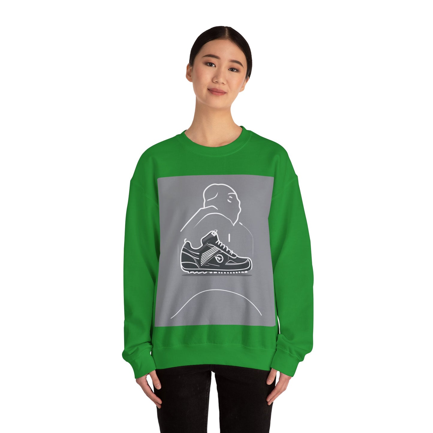 boostlete-boost-mode-icon-sneaker-offset-vector-0166 — Unisex Heavy Blend Crewneck Sweatshirt (Gildan)