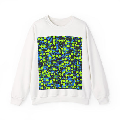 boostlete-mile-by-mile-pattern-dotted-geometric-0071 — Unisex Heavy Blend Crewneck Sweatshirt (Gildan)