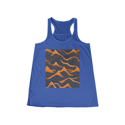 boostlete-boost-mode-pattern-topographic-engraved-0035 — Women's Flowy Racerback Tank (B+C 8800)