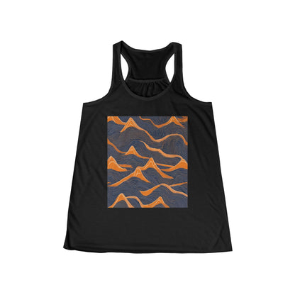 boostlete-boost-mode-pattern-topographic-engraved-0035 — Women's Flowy Racerback Tank (B+C 8800)