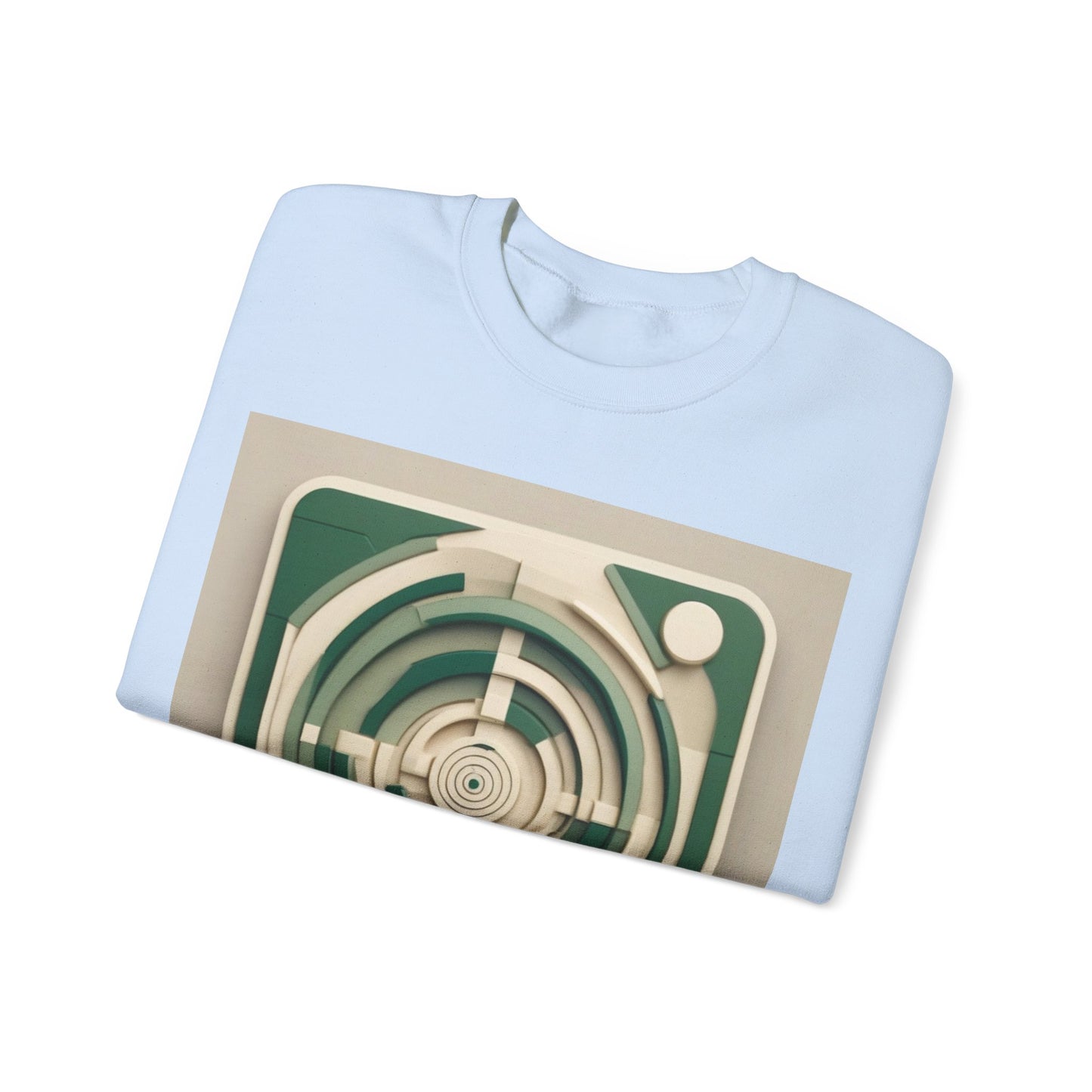 boostlete-mile-by-mile-icon-target-3d-modern-0306 — Unisex Heavy Blend Crewneck (G18000)