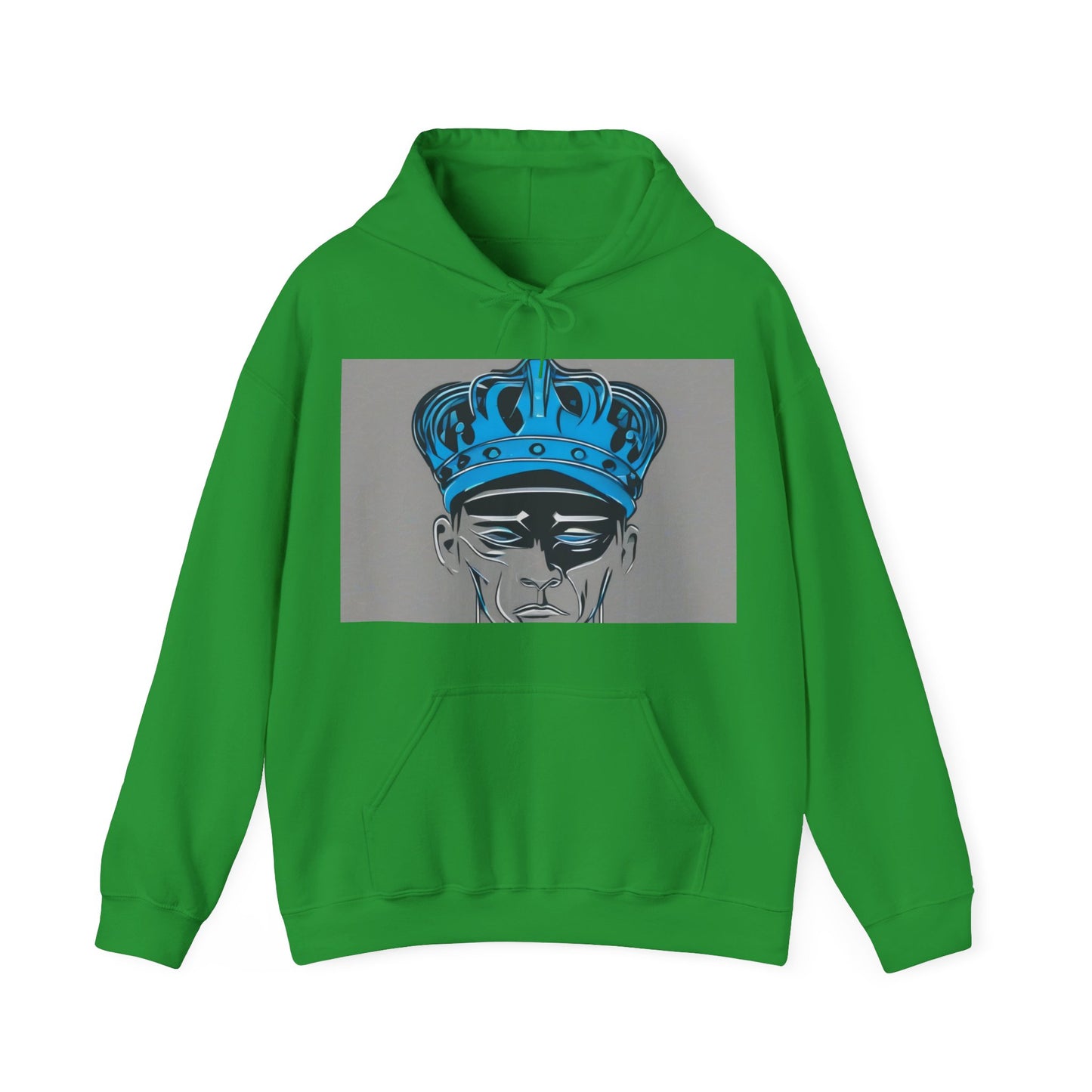 boostlete-am-crew-icon-crown-grainy-monoline-0022 — Unisex Heavy Blend Hooded Sweatshirt (Gildan)