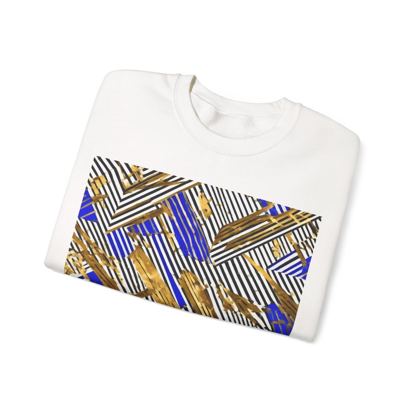 boostlete-boost-mode-pattern-diagonal-monoline-0015 — Unisex Heavy Blend Crewneck Sweatshirt (Gildan)