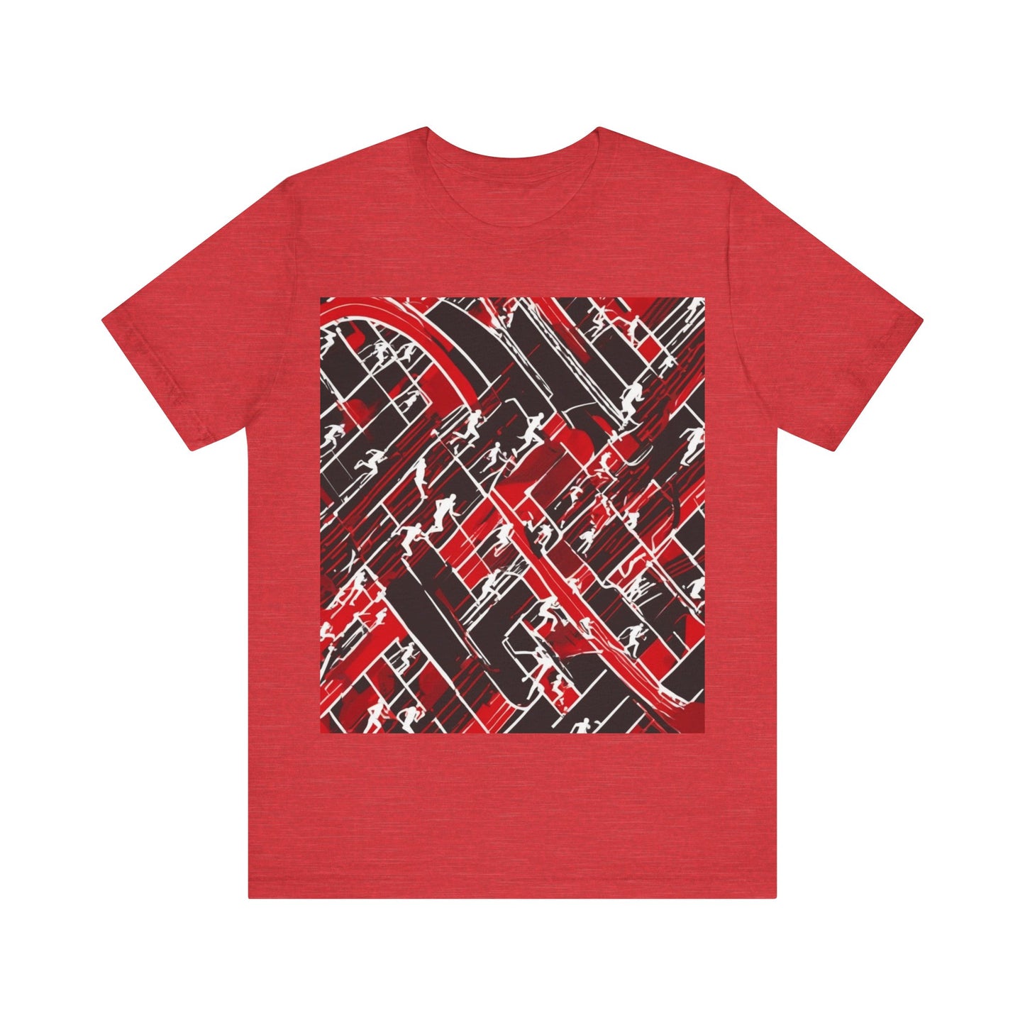 boostlete-pr-season-scene-marathoner-outline-modern-0124 — Unisex Jersey Short Sleeve (B+C 3001)