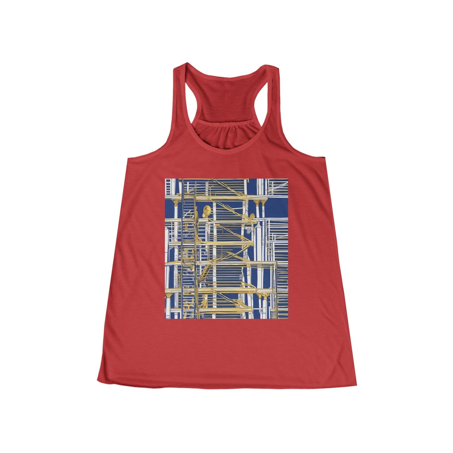 boostlete-rise-grind-icon-ladder-high-engraved-0238 — Women's Flowy Racerback Tank (B+C 8800)