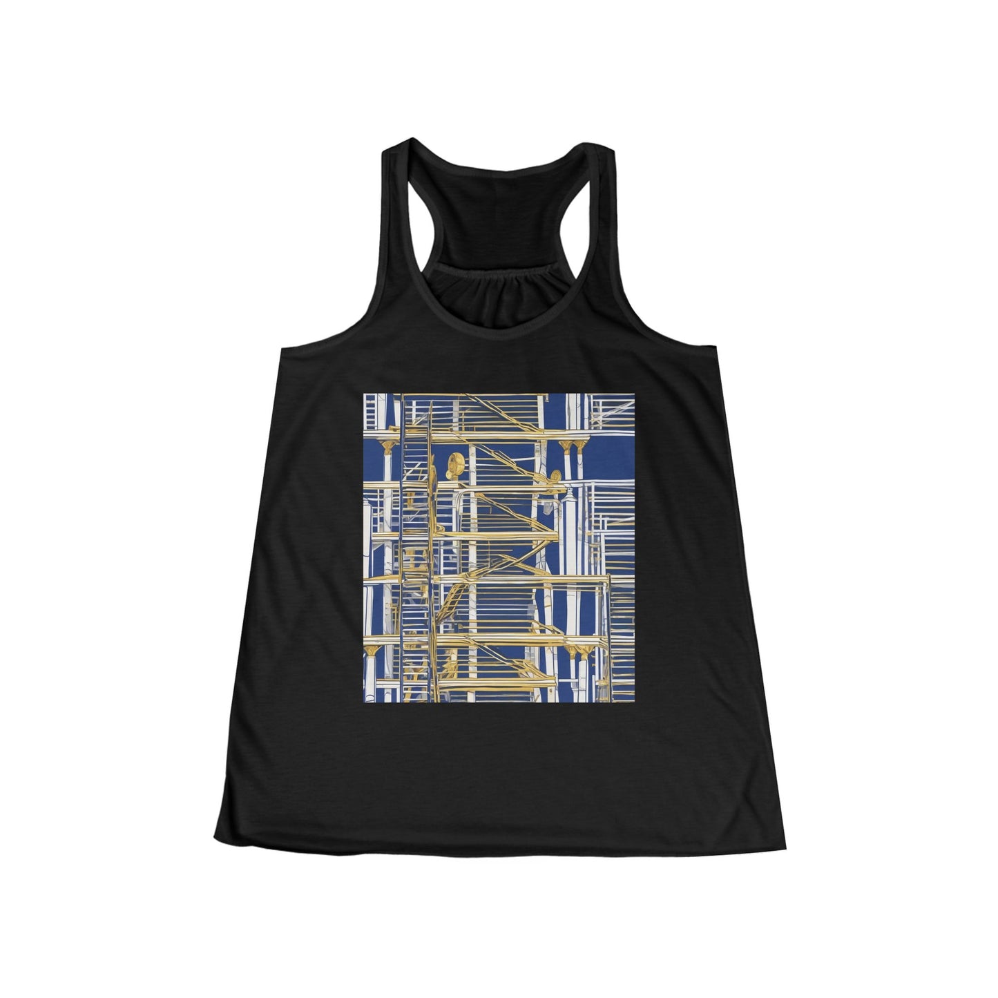 boostlete-rise-grind-icon-ladder-high-engraved-0238 — Women's Flowy Racerback Tank (B+C 8800)