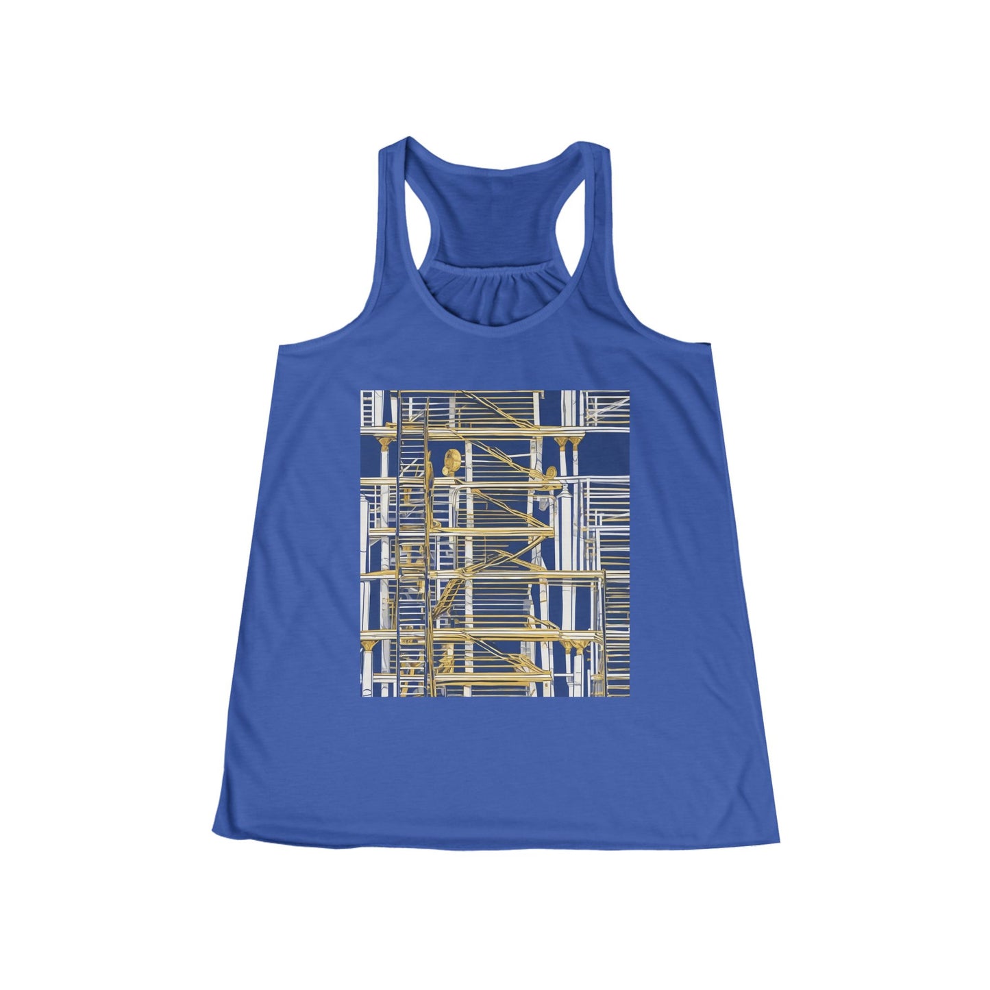 boostlete-rise-grind-icon-ladder-high-engraved-0238 — Women's Flowy Racerback Tank (B+C 8800)