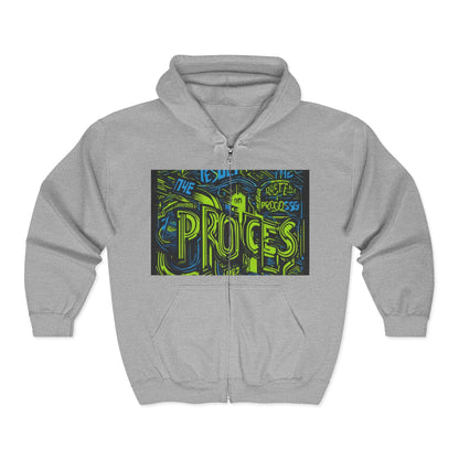 boostlete-rise-grind-type-respect-the-process-big-monoline-0265 — Unisex Heavy Blend Full-Zip Hooded Sweatshirt