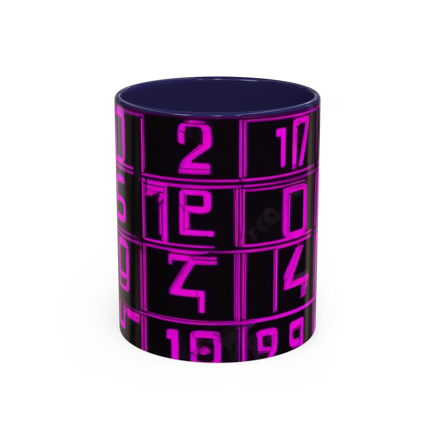 boostlete-iron-intent-pattern-plate-number-retro-0227 — Accent Mug 11oz/15oz