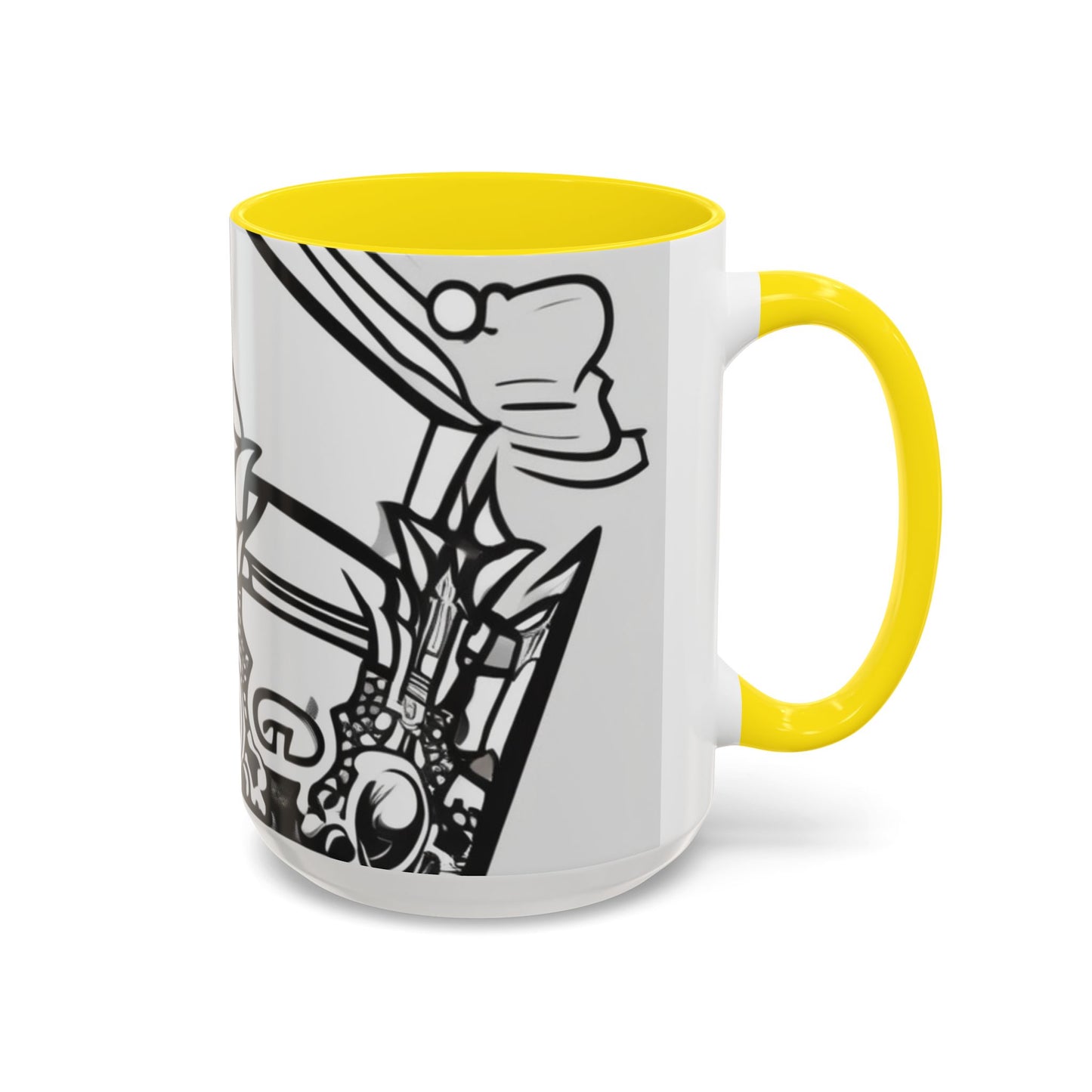 boostlete-quiet-power-icon-crown-outline-badge-0130 — Accent Mug 11oz/15oz