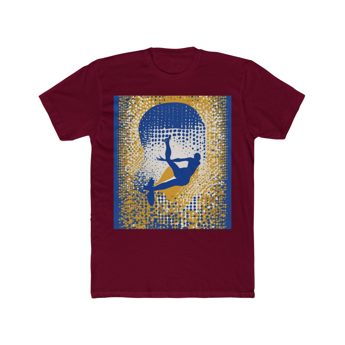 boostlete-field-day-icon-swimmer-halftone-paper-0246 — Unisex Cotton Crew Tee (NL 3600)