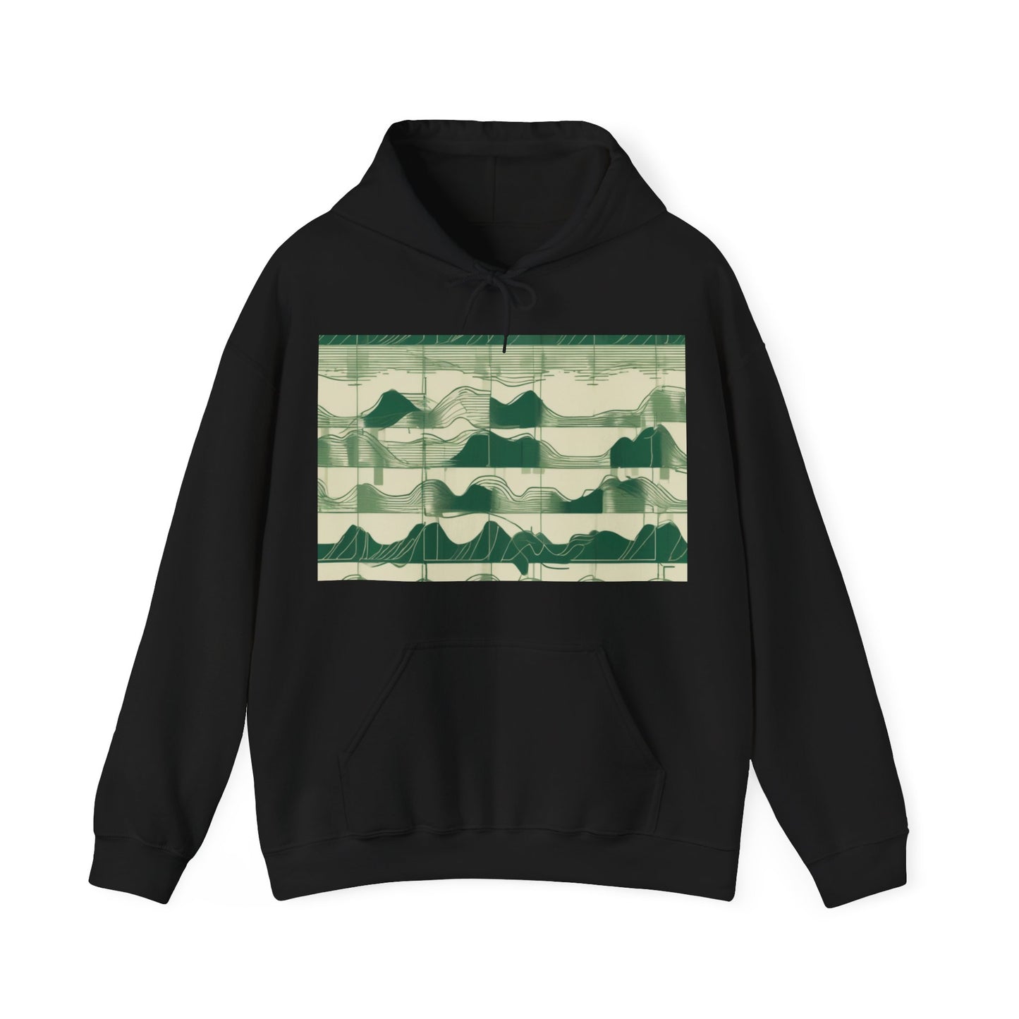 boostlete-mile-by-mile-pattern-audio-blueprint-0971 — Unisex Heavy Blend Hoodie (G18500)