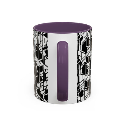 boostlete-field-day-pattern-micro-blueprint-0927 — Accent Mug 11/15oz
