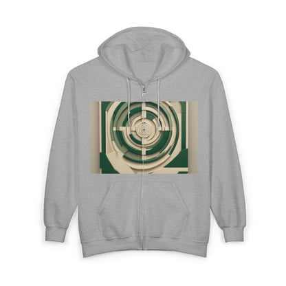 boostlete-mile-by-mile-icon-target-3d-modern-0306 — Unisex Heavy Blend Full-Zip Hooded Sweatshirt