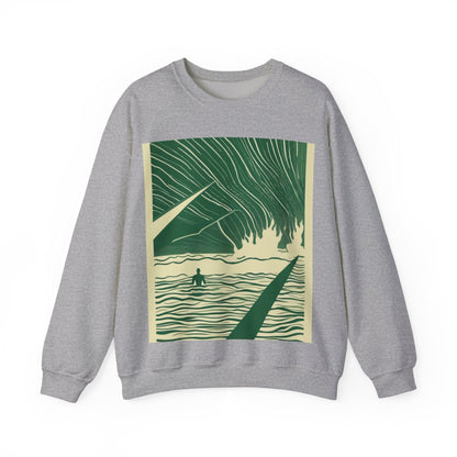 boostlete-mile-by-mile-icon-swimmer-motion-isometric-0078 — Unisex Heavy Blend Crewneck Sweatshirt (Gildan)