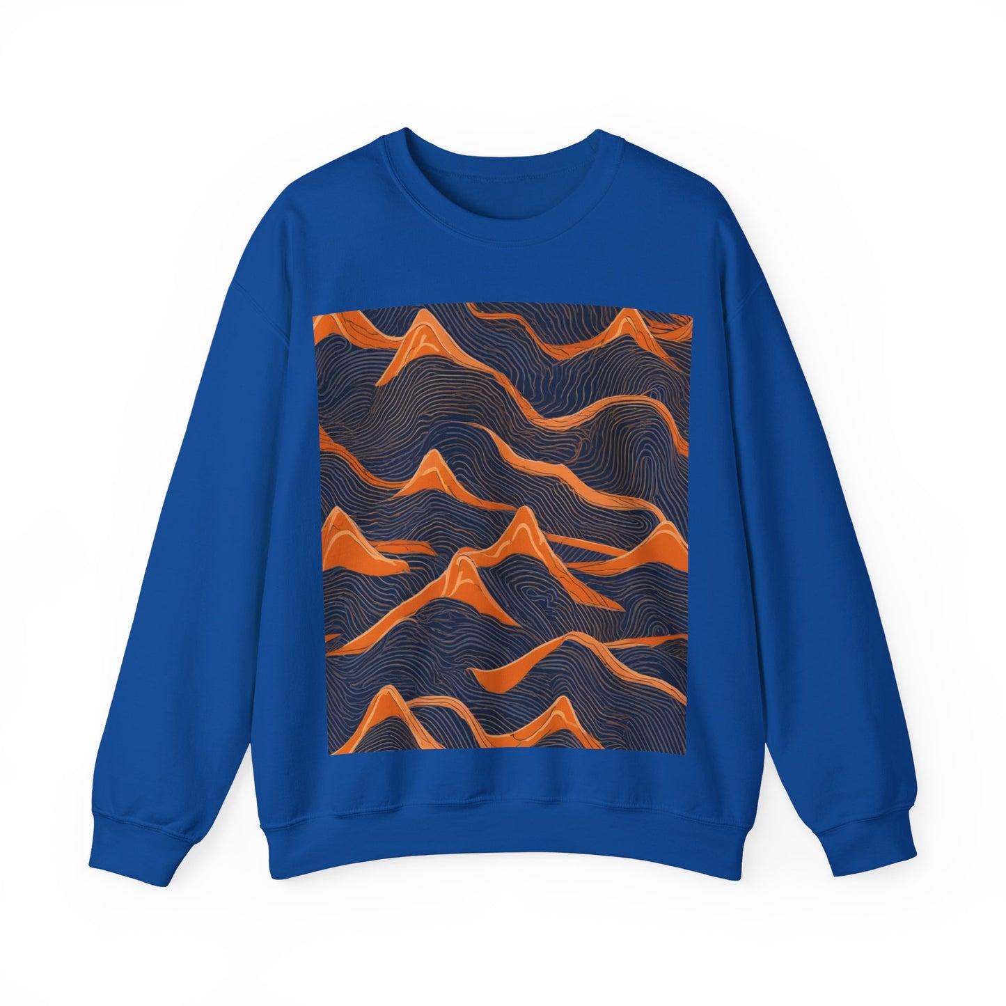 boostlete-boost-mode-pattern-topographic-engraved-0035 — Unisex Heavy Blend Crewneck Sweatshirt (Gildan)