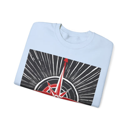 boostlete-boost-mode-icon-compass-chalk-vector-1382 — Unisex Heavy Blend Crewneck (G18000)